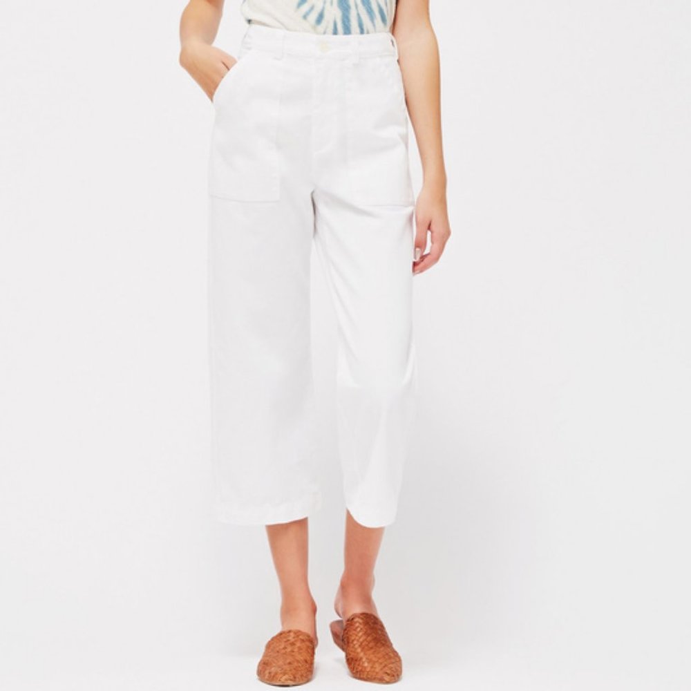 LACAUSA Brushed Stella Trouser Pants White US 10